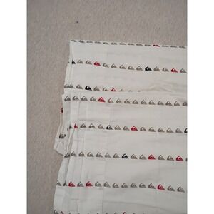 Quiksilver Logo Print Pillowcase Set of 2 White Red Cotton Bedding Y2K VTG Skate